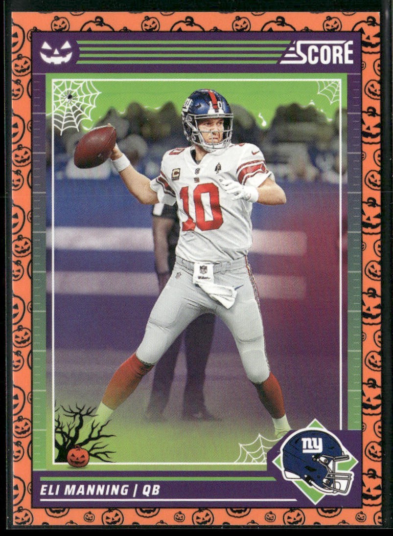 Eli Manning Player Lot Bundle 10 Football Cards EM001 Giants back