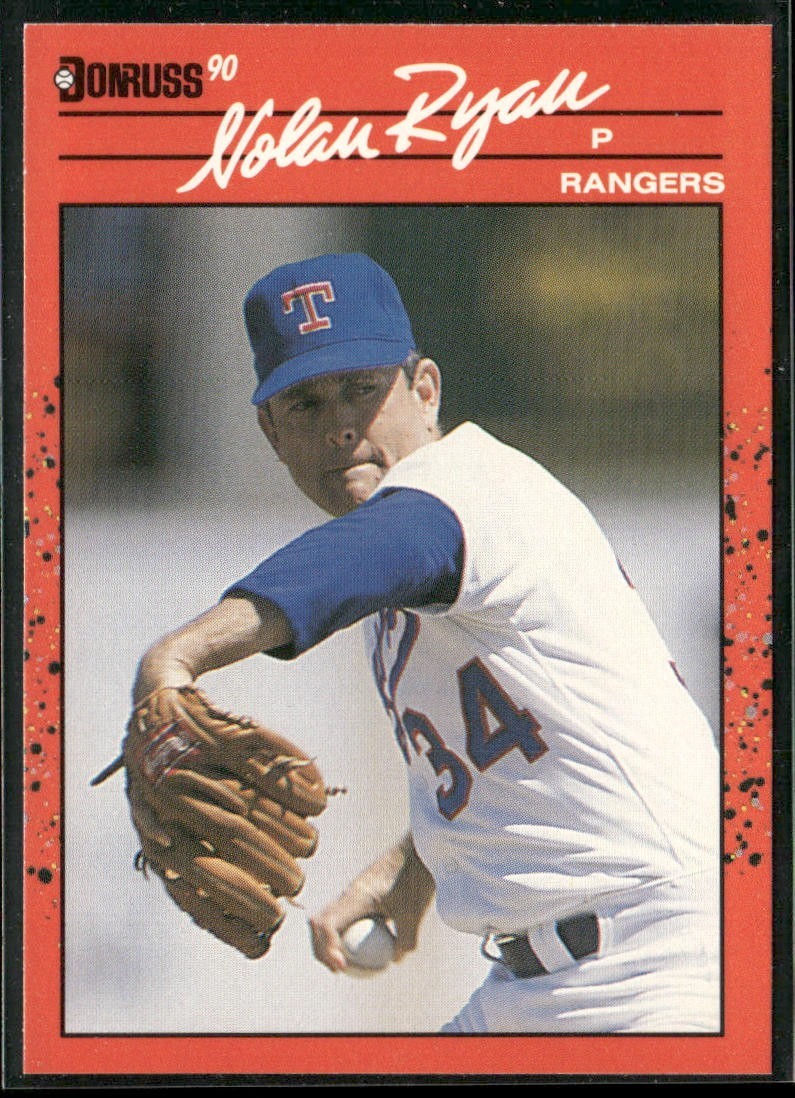 Nolan Ryan Player Lot Bundle 10 Different Baseball Cards NR004 Rangers back