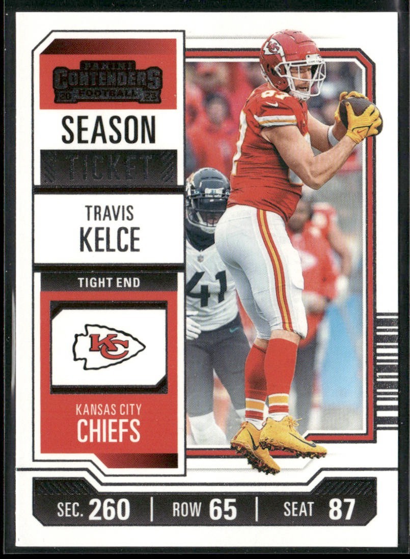 Travis Kelce Player Lot Bundle 10 Different Football Cards TK002 Chiefs back