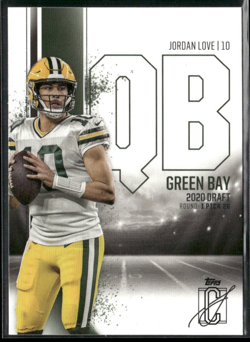 Jordan Love Player Lot Bundle 10 Different Football Cards JL002 Packers back