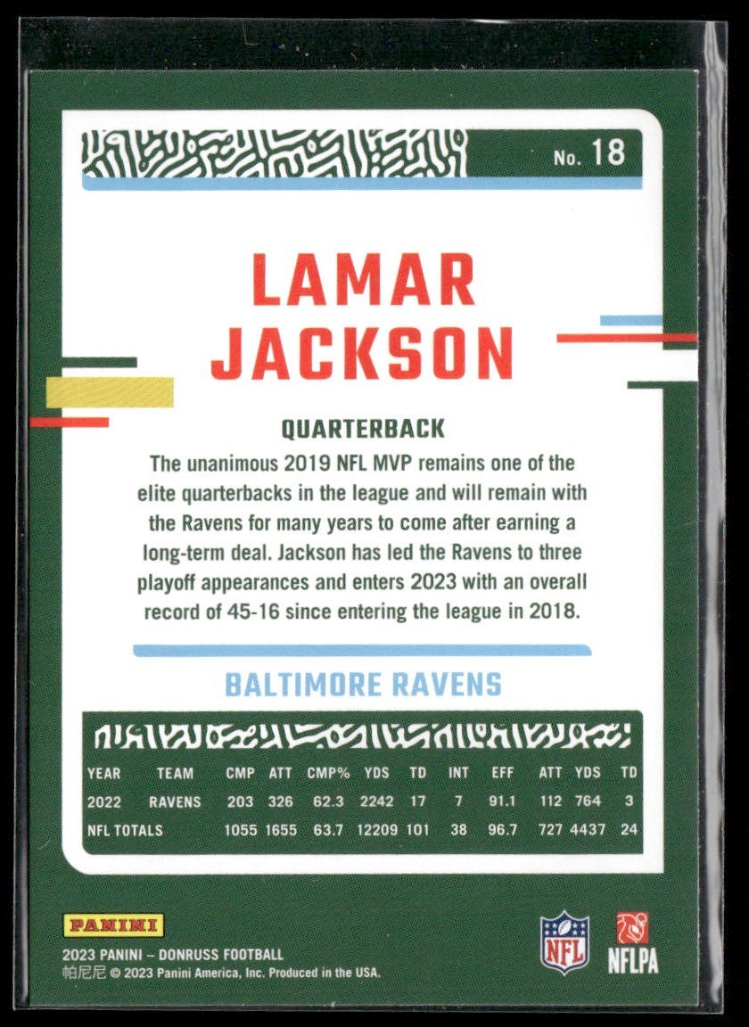Lamar Jackson Player Lot Bundle 10 Different Football Cards LJ002 Ravens back