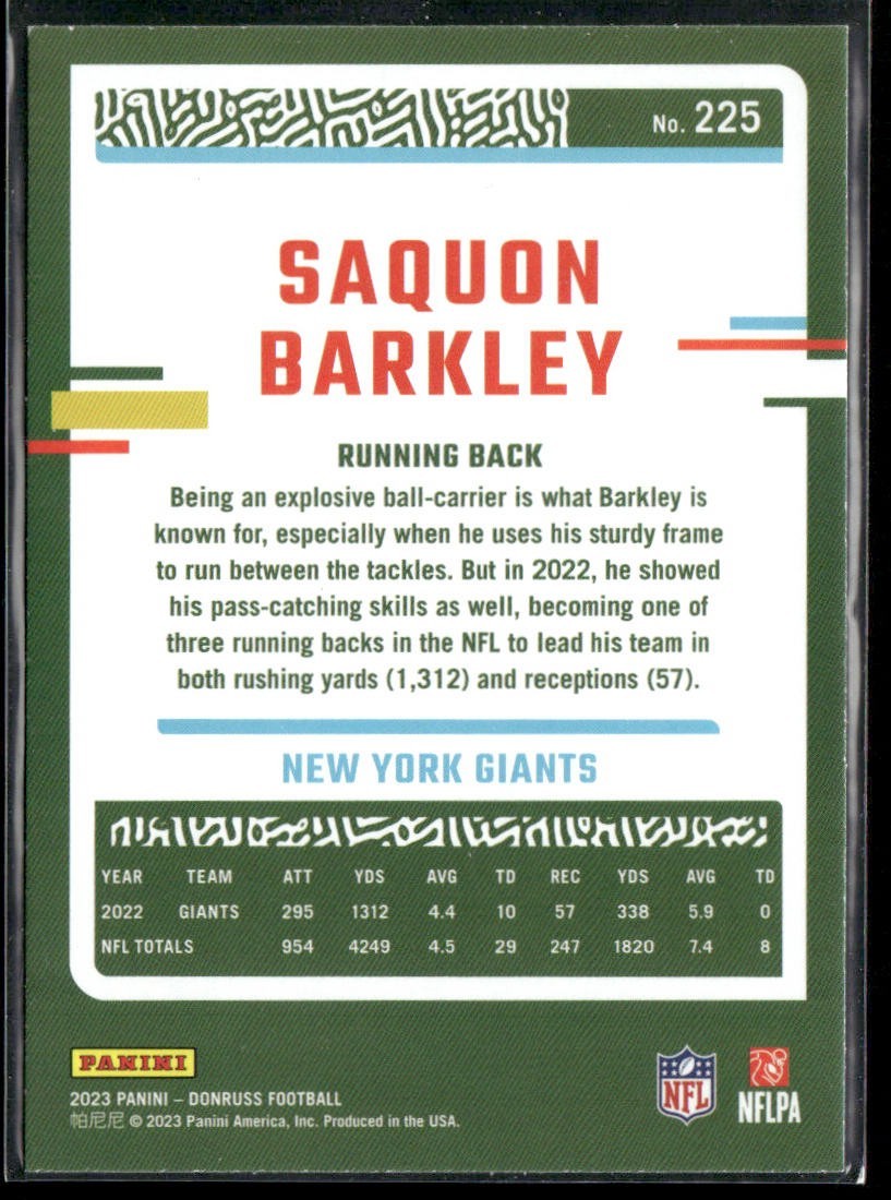 Saquon Barkley Player Lot Bundle 10 Different Football Cards SB002 Giants back