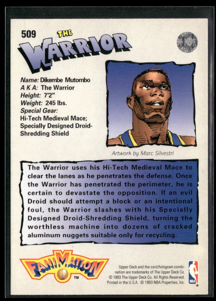 Dikembe Mutombo Player Lot Bundle 10 Basketball Cards DM002 Nuggets Hawks back