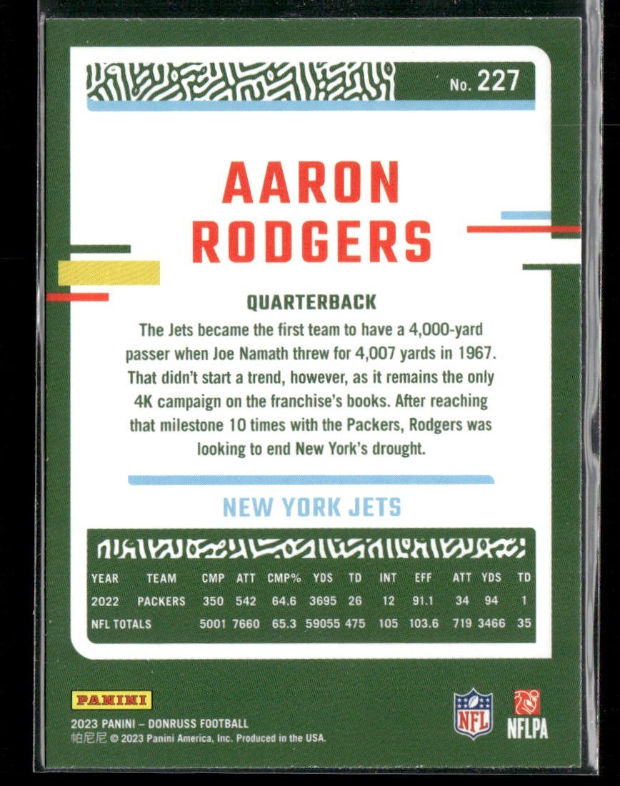 Aaron Rodgers Player Lot Bundle 10 Different Football Cards AR001 Packers Jets back