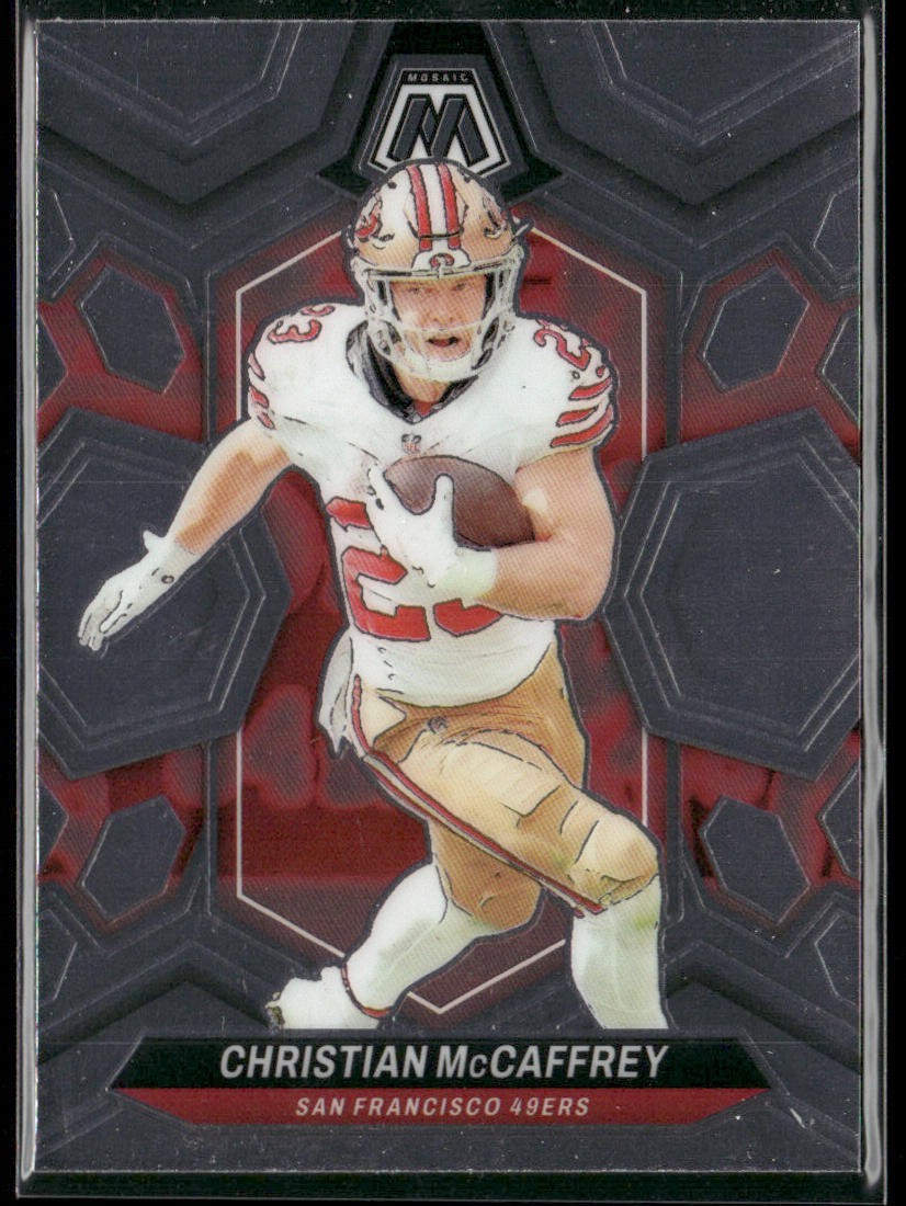 Christian McCaffrey Player Lot Bundle 10 Different Football Cards CM002 back