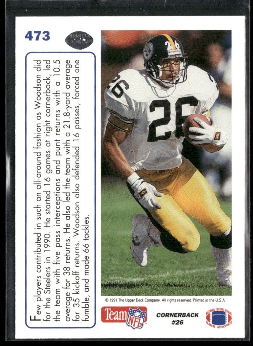 Rod Woodson Player Lot Bundle 10 Different Football Cards RW006 Steelers back