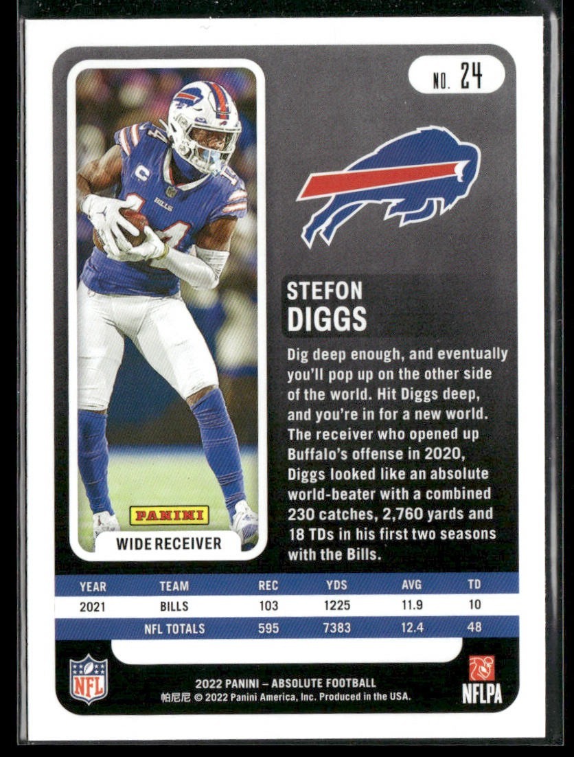Stefon Diggs Player Lot Bundle 10 Different Football Cards SD003 Bills Vikings back