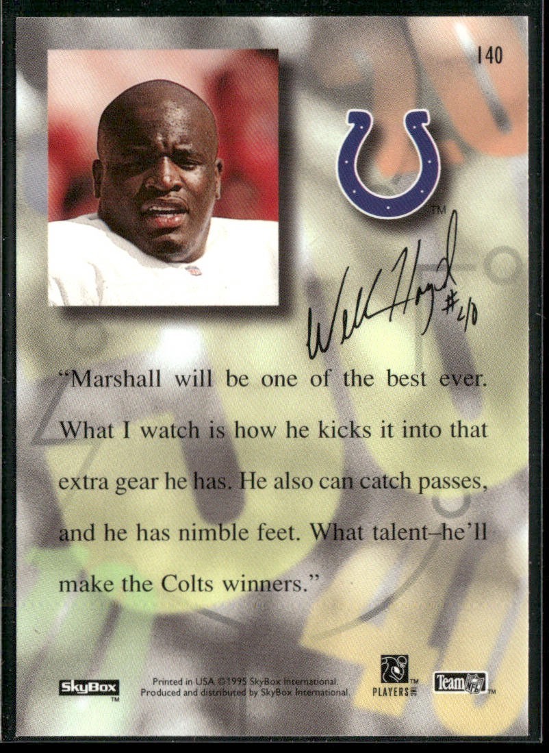 Marshall Faulk Player Lot Bundle 10 Different Football Cards MF003 3 RC back