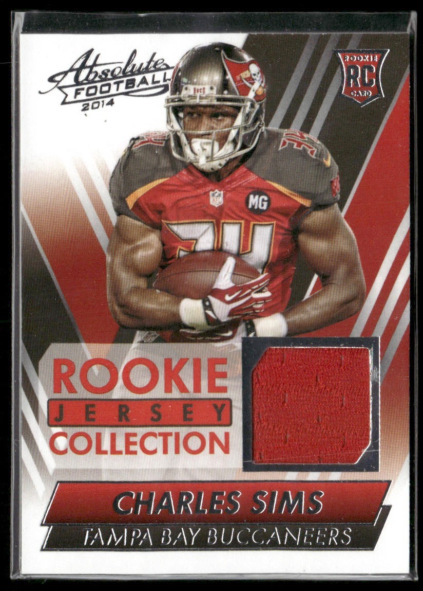 2014 Panini Absolute Rookie Jersey Collection Charles Sims #CS RC Buccaneers front