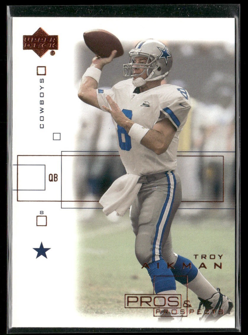Troy Aikman Player Lot Bundle 10 Different Football Cards TA003 Cowboys back