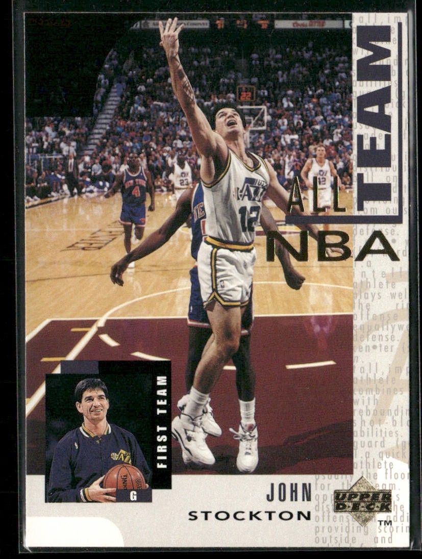 John Stockton Player Lot Bundle 10 Basketball Cards JS003 Utah Jazz back