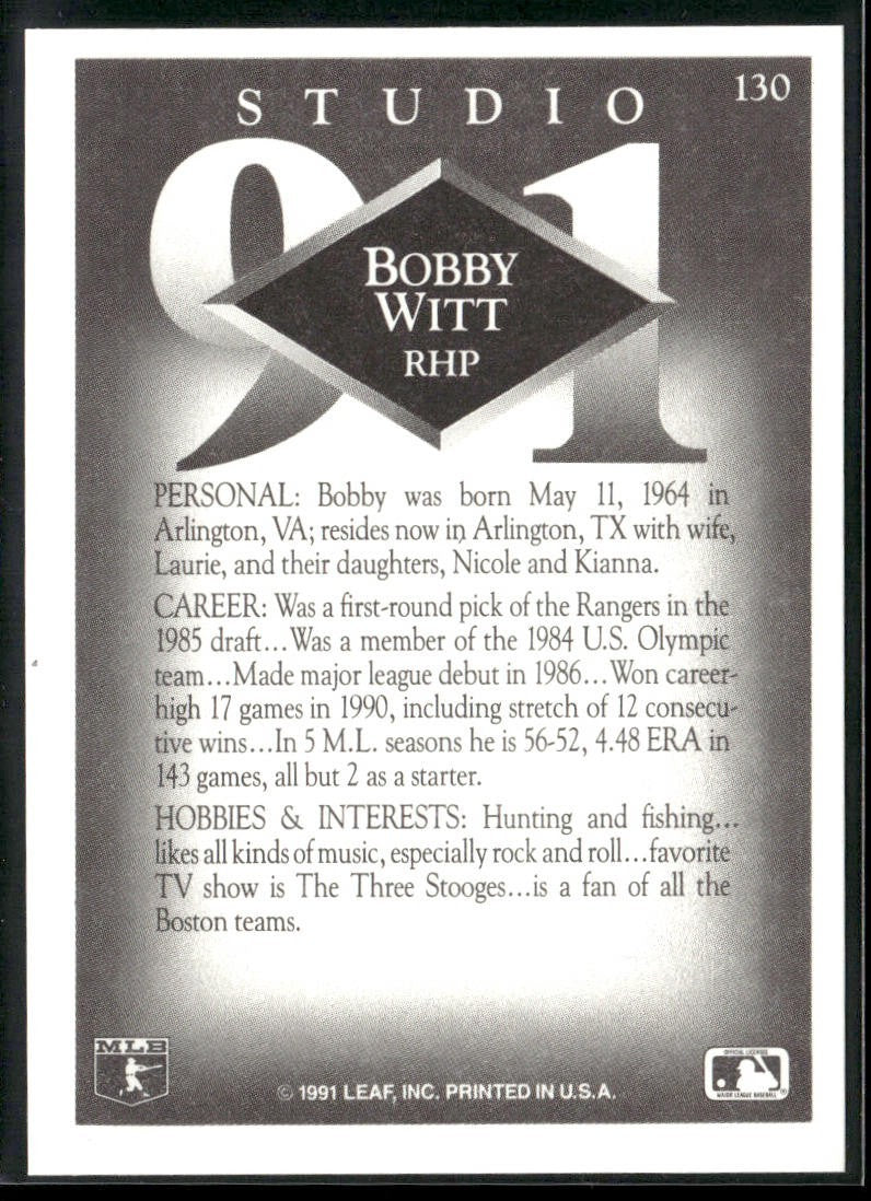 Bobby Witt Player Lot Bundle 10 Different Baseball Cards BW001 Rangers back