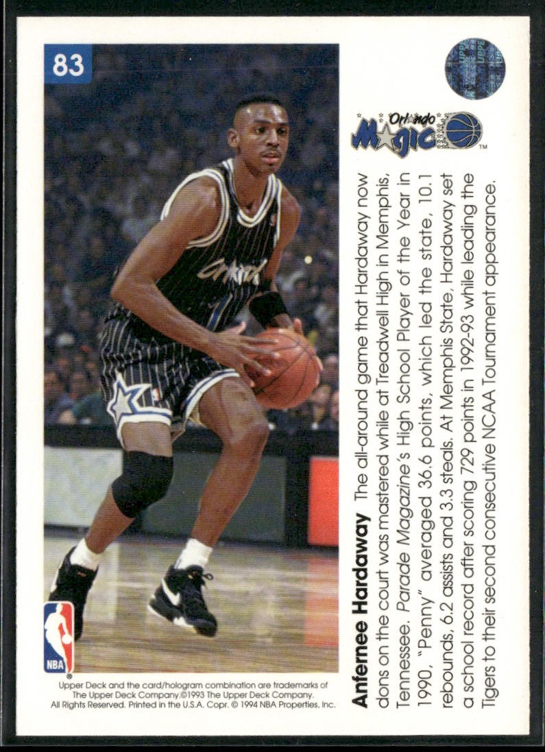 Anfernee "Penny" Hardaway Player Lot Bundle 10 Basketball Cards AH003 1 RC Magic back