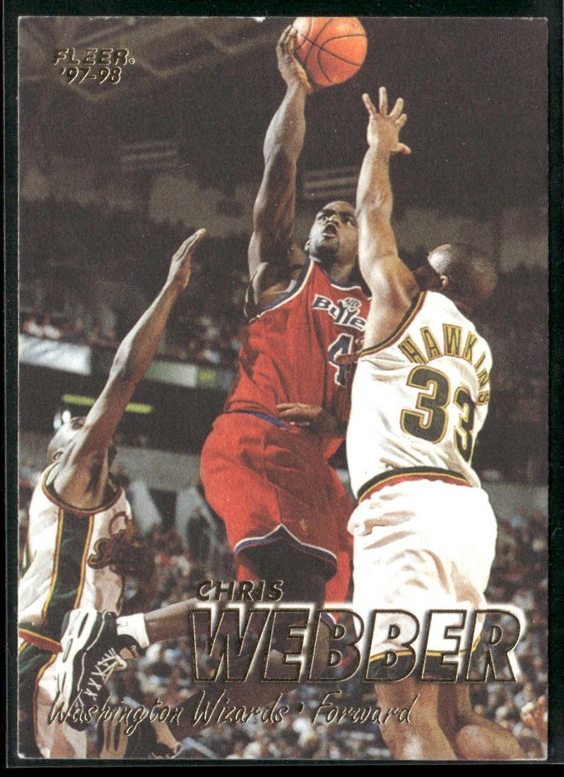 Chris Webber Player Lot Bundle 10 Basketball Cards CW003 Warriors 1 RC back