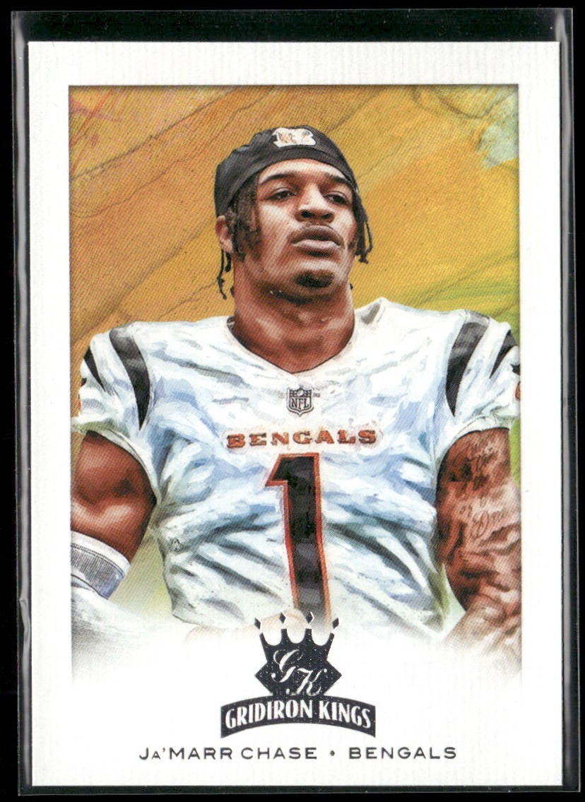 Ja'Marr Chase Player Lot Bundle 10 Different Football Cards JC004 Bengals 4 RC back