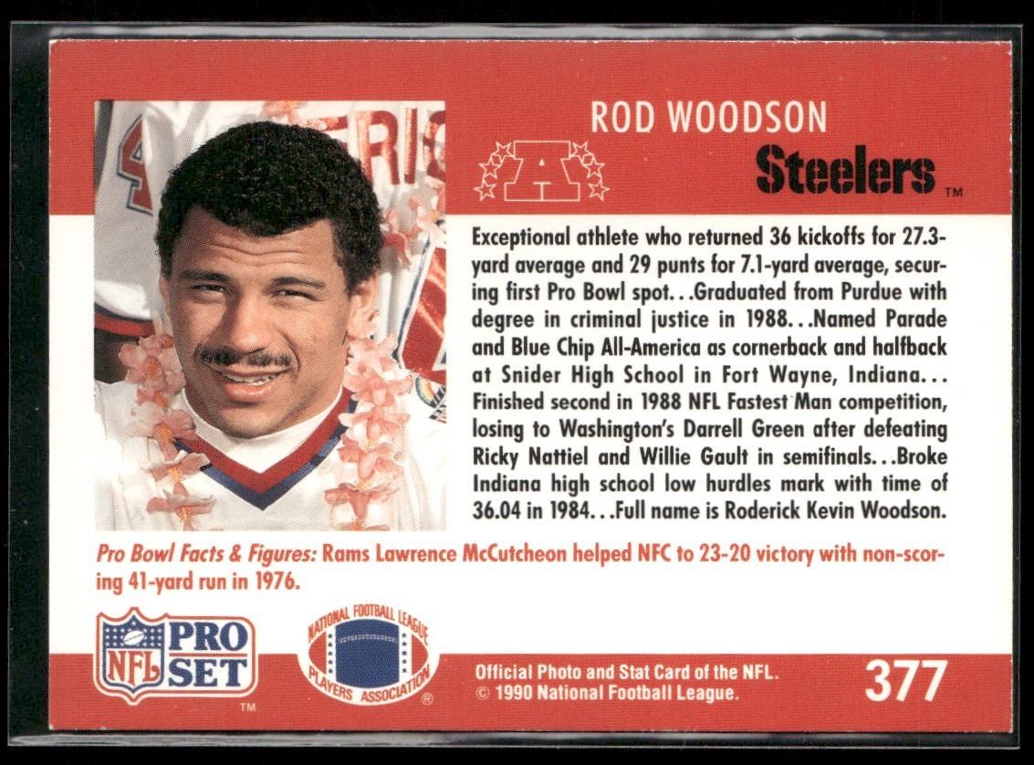Rod Woodson Player Lot Bundle 10 Different Football Cards RW002 Steelers back