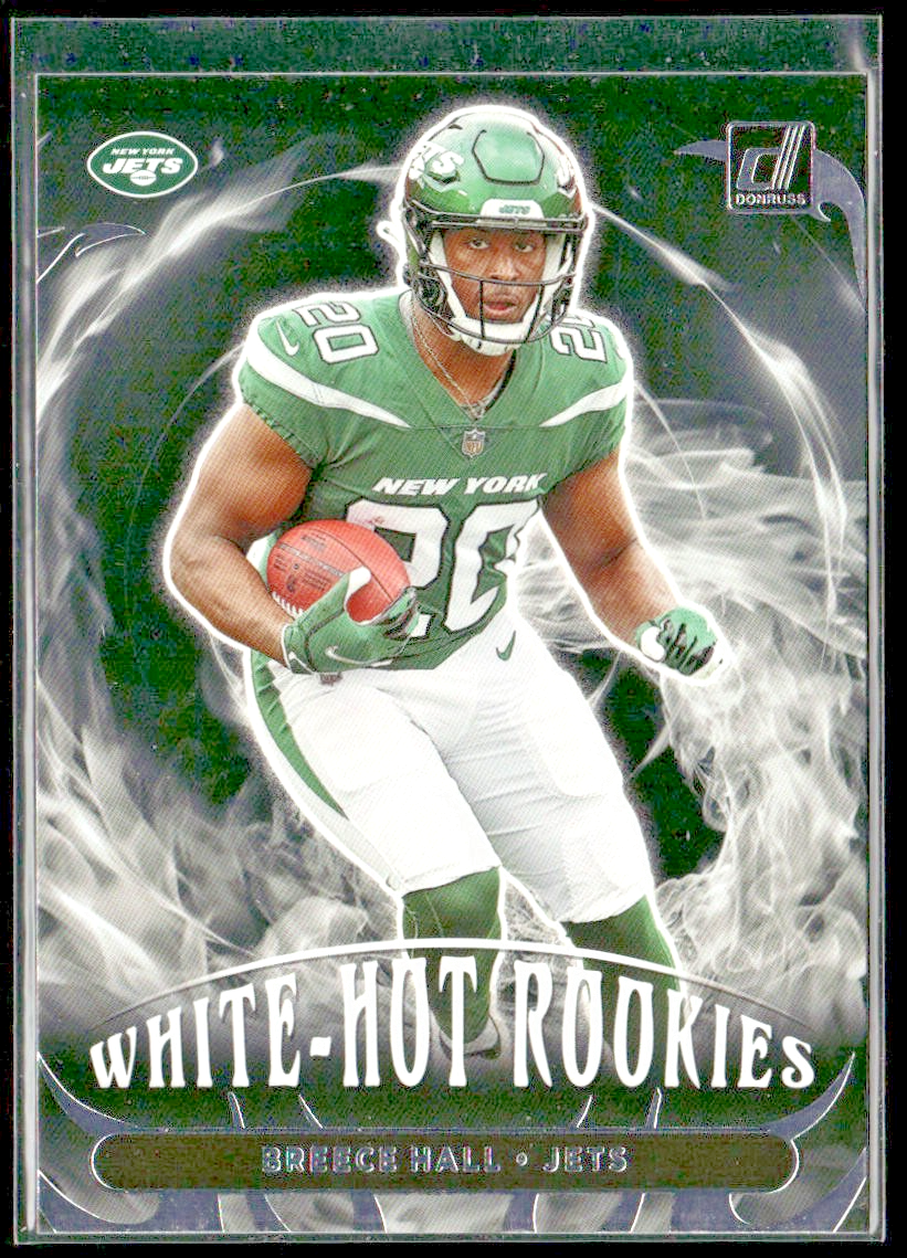 Breece Hall Player Lot Bundle 10 Different Football Cards BH001 Jets 4 RC front