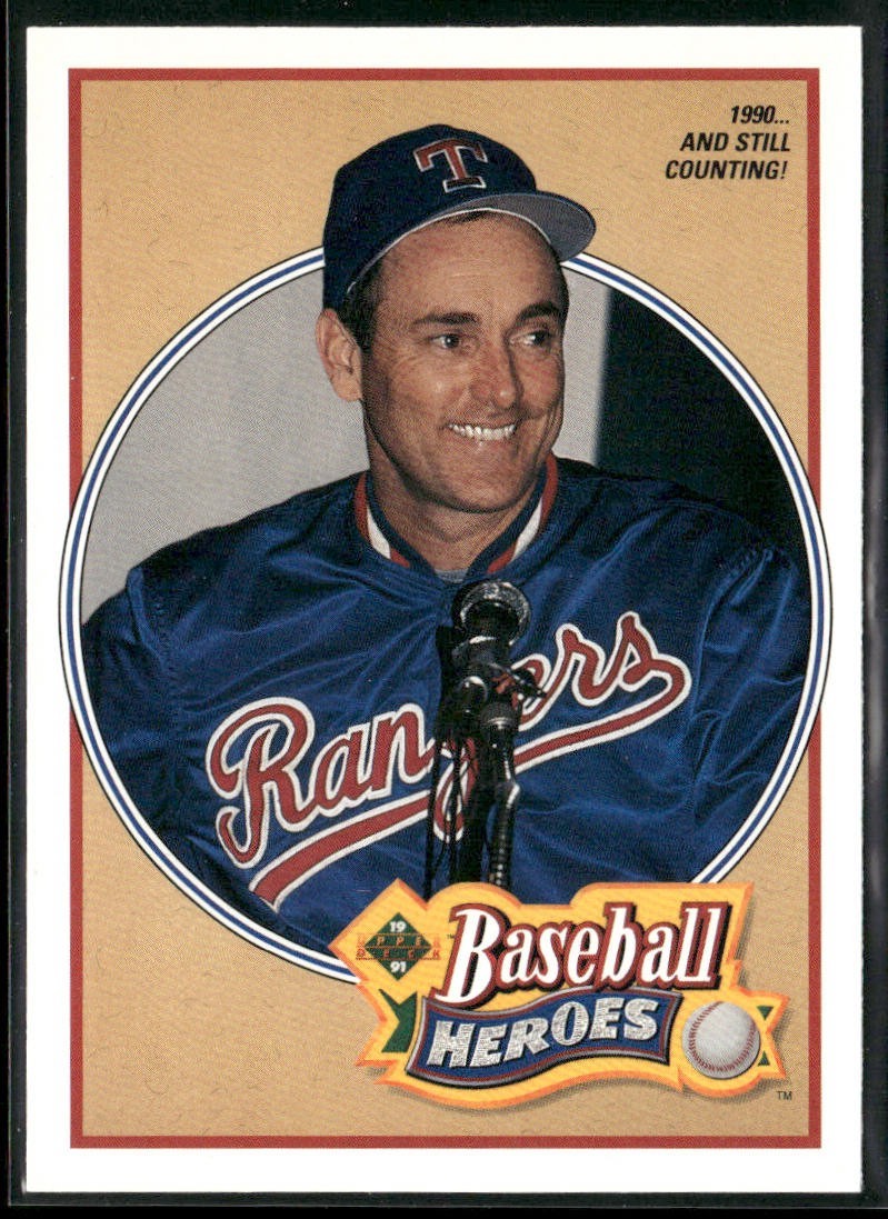 Nolan Ryan Player Lot Bundle 10 Different Baseball Cards NR001 Rangers back