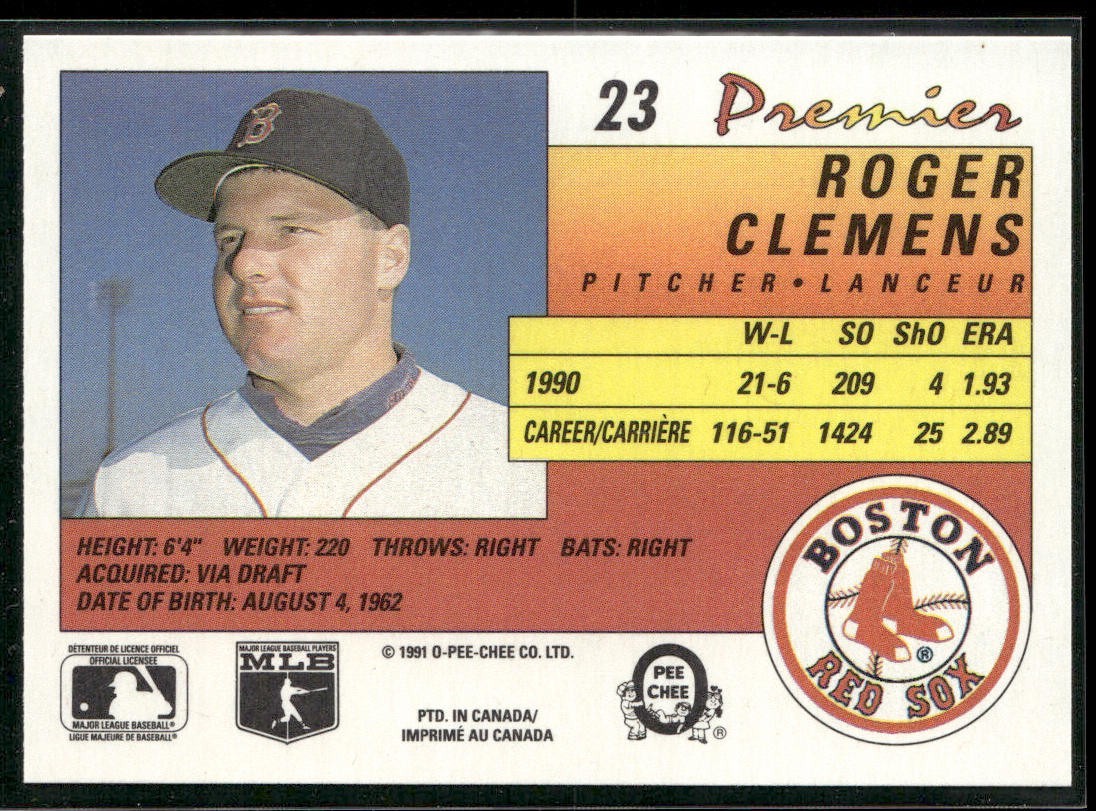 Roger Clemens Lot Bundle 10 Different Baseball Cards RC003 Red Sox Yankees back