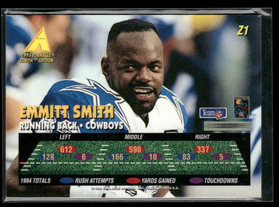 Emmitt Smith Player Lot Bundle 10 Different Football Cards ES002 Cowboys back