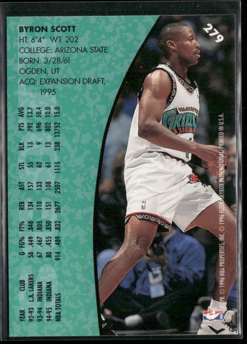 Byron Scott Player Lot Bundle 10 Different Basketball Cards BS002 Lakers Pacers back
