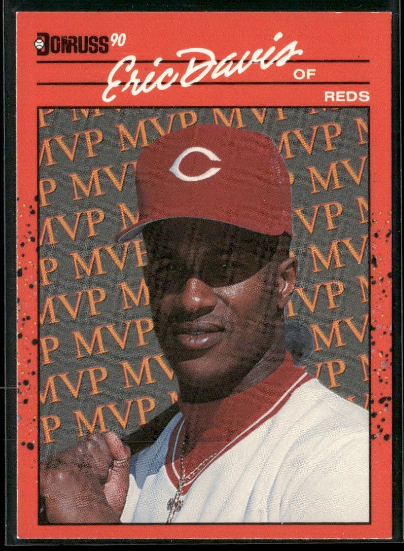 Eric Davis Player Lot Bundle 10 Different Baseball Cards ED001 Reds back