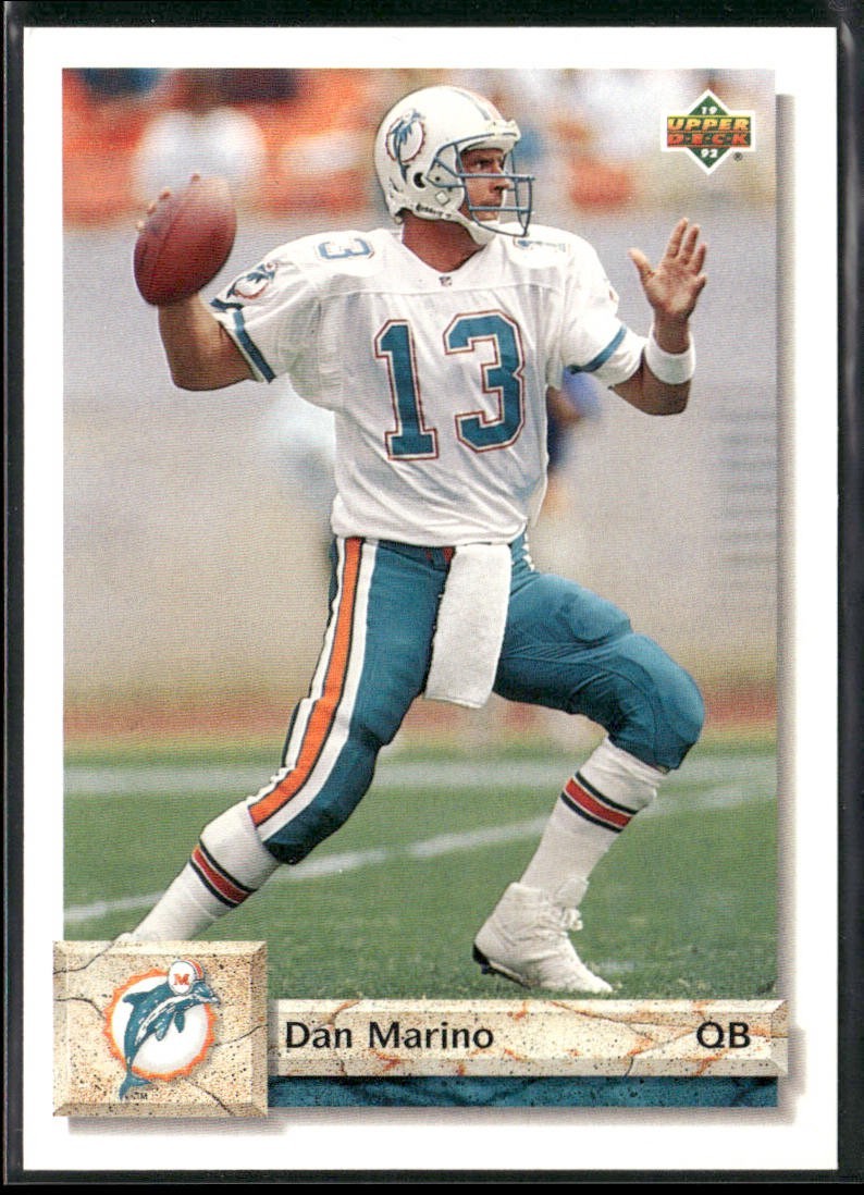 Dan Marino Player Lot Bundle 10 Different Football Cards DM006 Dolphins back