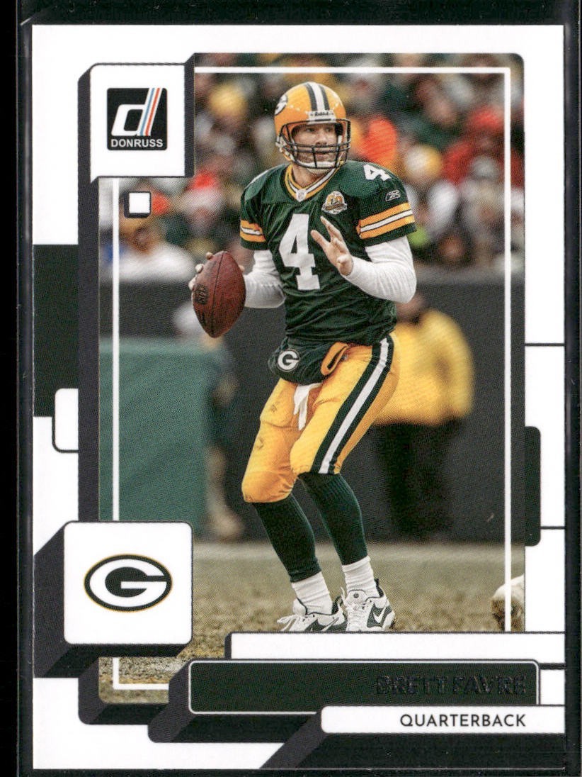 Brett Favre Player Lot Bundle 10 Different Football Cards BF002 Packers back