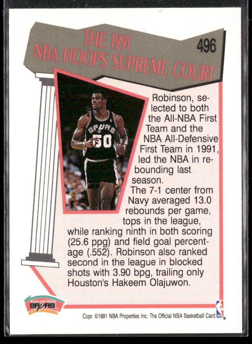 David Robinson Player Lot Bundle 10 Basketball Cards DR005 Spurs back