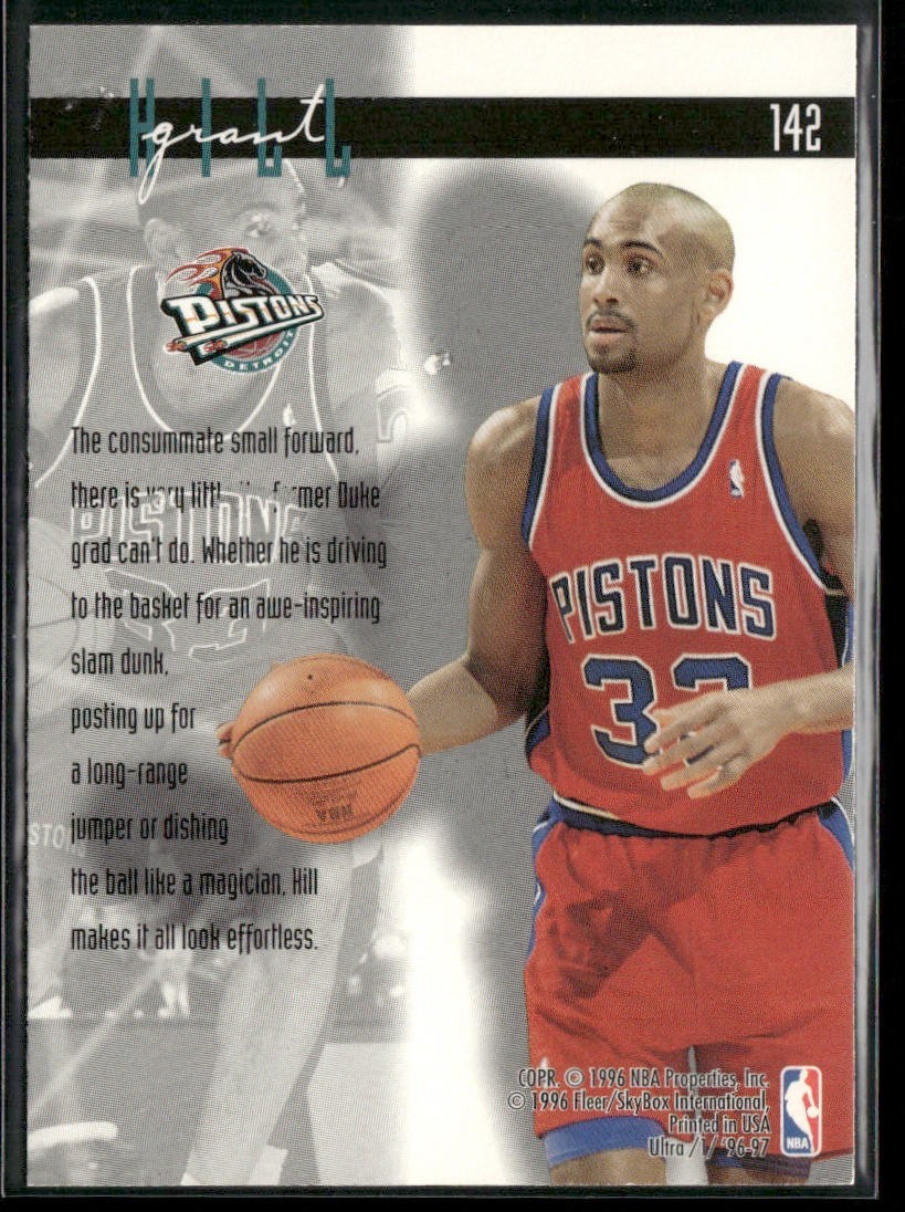 Grant Hill Player Lot Bundle 10 Basketball Cards GH001 Pistons 1 RC back