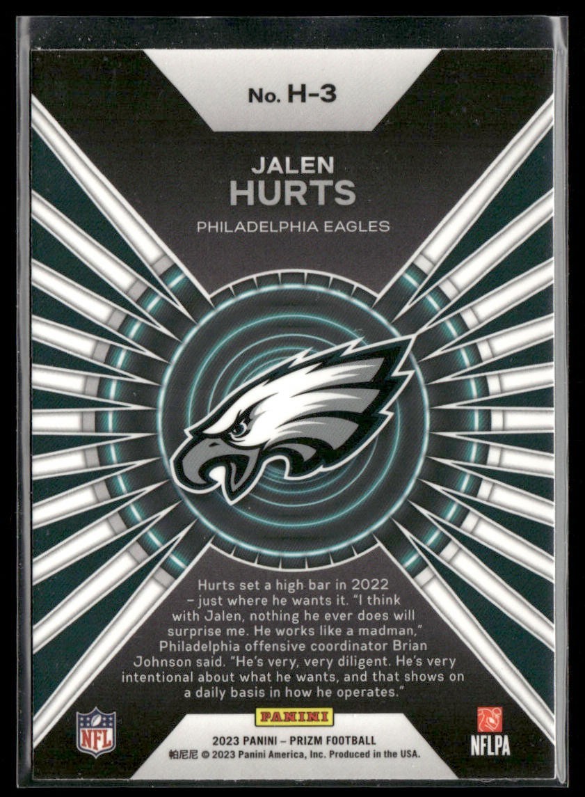 Jalen Hurts Player Lot Bundle 10 Different Football Cards JH004 Eagles back