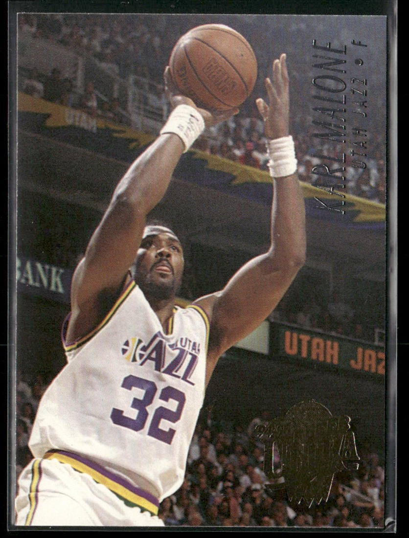Karl Malone Player Lot Bundle 10 Basketball Cards KM004 Utah Jazz back