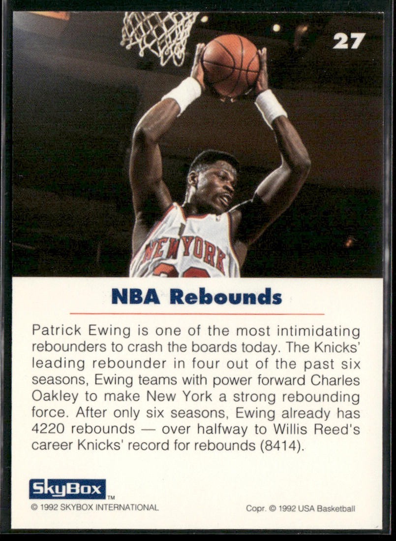 Patrick Ewing Player Lot Bundle 10 Basketball Cards PE003 New York Knicks back