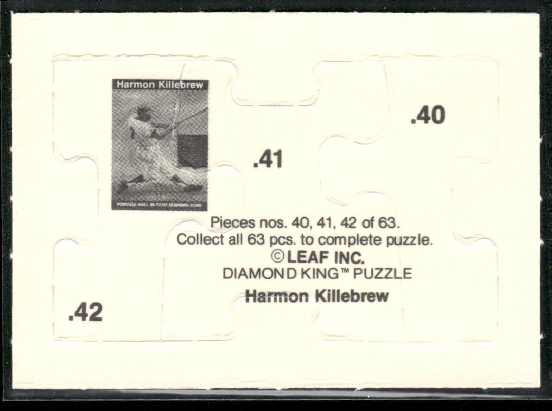Puzzle Piece Lot Bundle 10 Different Baseball Cards P008 back