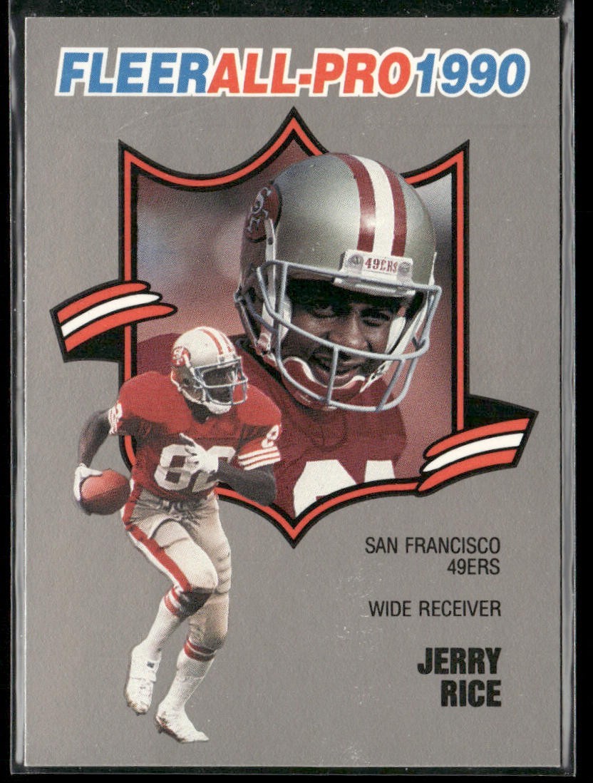 Jerry Rice Player Lot Bundle 10 Different Football Cards JR007 49ers back