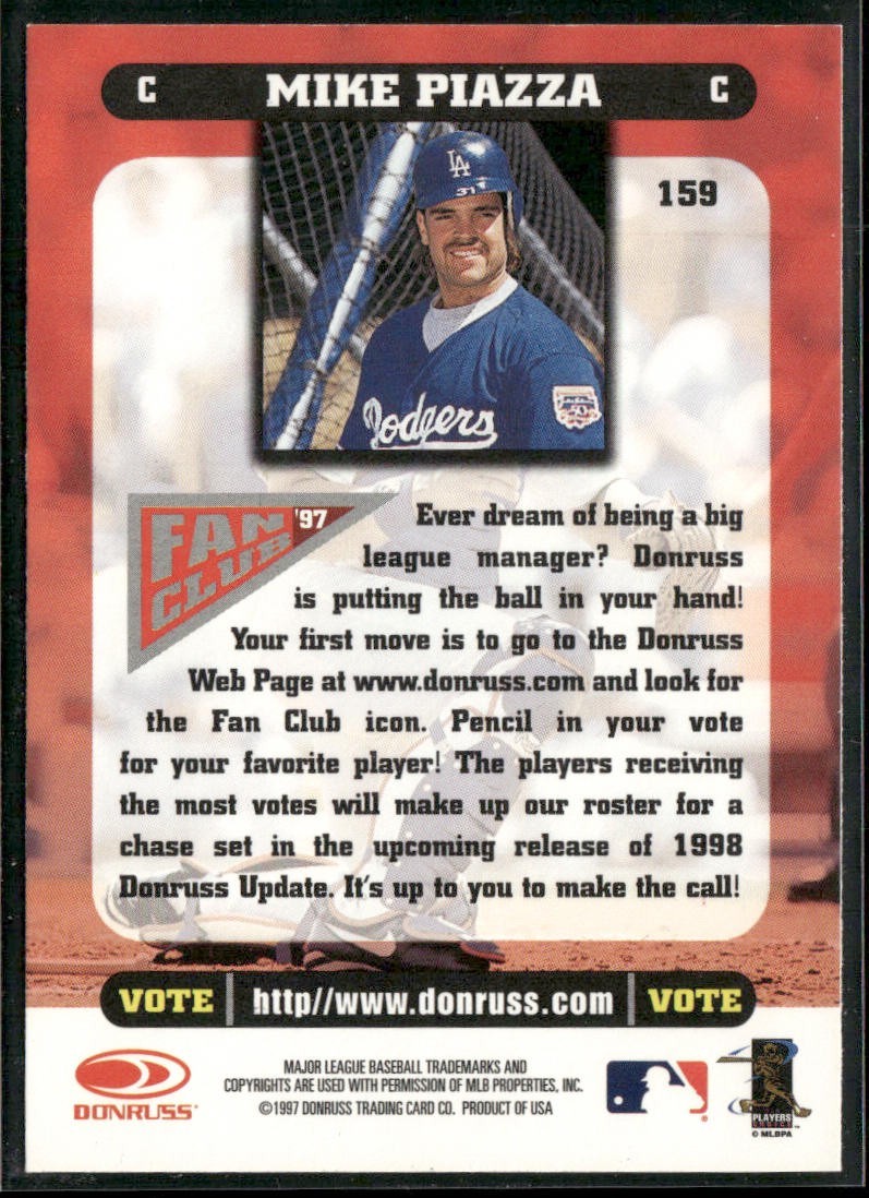 Mike Piazza Player Lot Bundle 10 Different Baseball Cards MP001 Dodgers Mets back