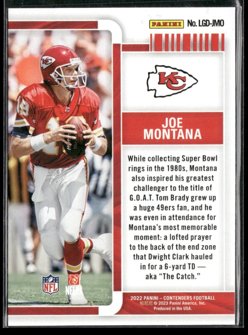 Joe Montana Player Lot Bundle 10 Different Football Cards JM006 49ers Chiefs back