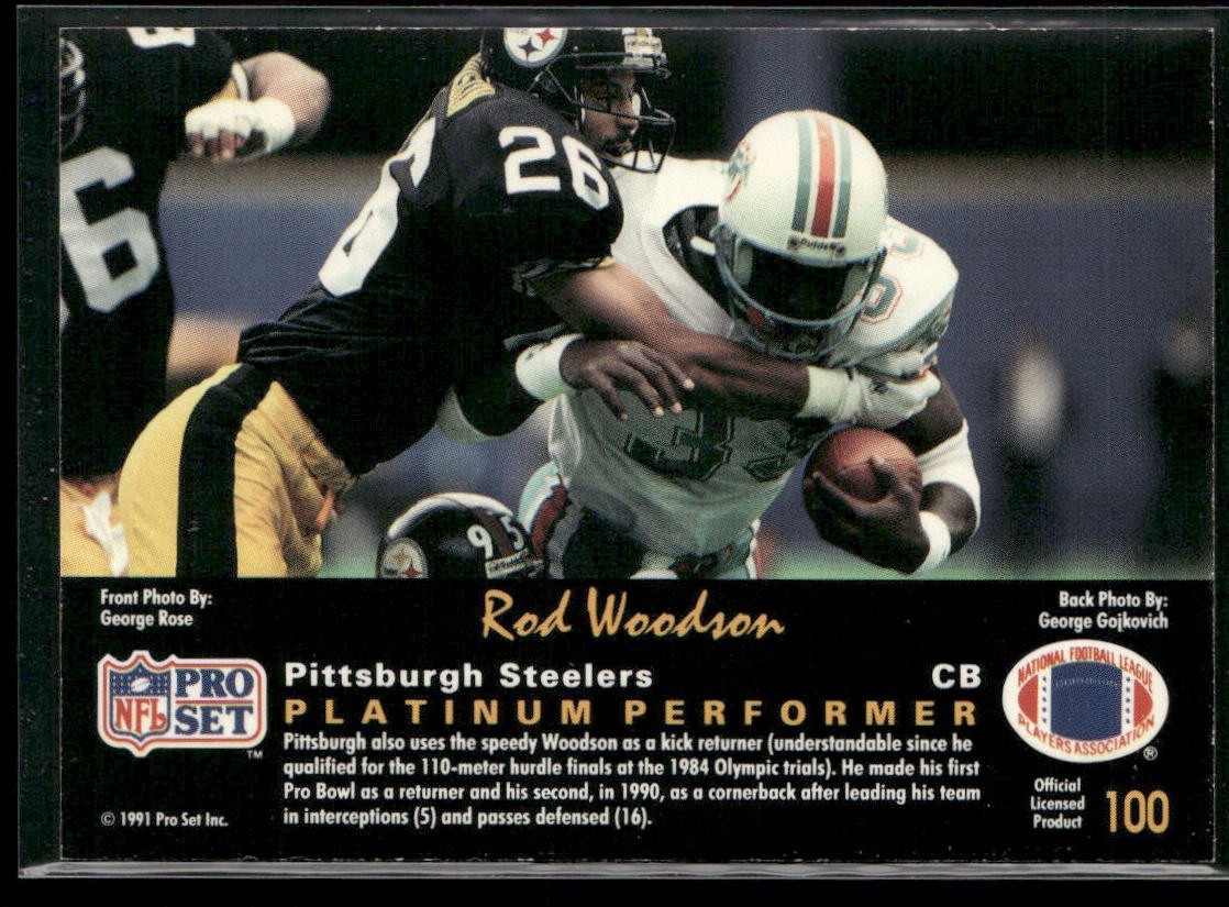 Rod Woodson Player Lot Bundle 10 Different Football Cards RW005 Steelers back