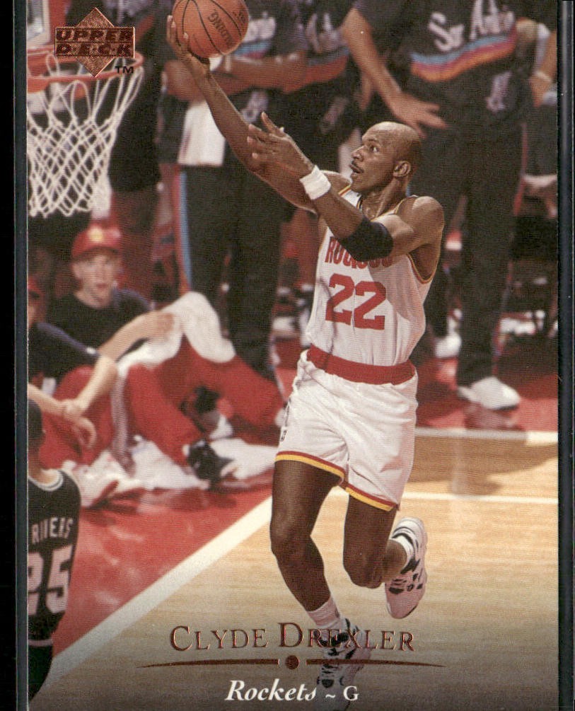 Clyde "The Glide" Drexler Player Lot Bundle 10 Basketball Cards CD004 Portland back