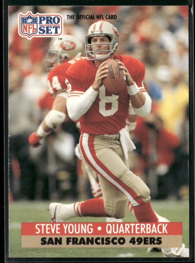 Steve Young Player Lot Bundle 10 Different Football Cards SY002 49ers back