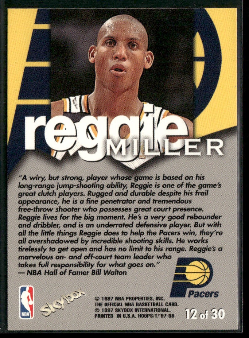 Reggie Miller Player Lot Bundle 10 Basketball Cards RM003 Pacers back
