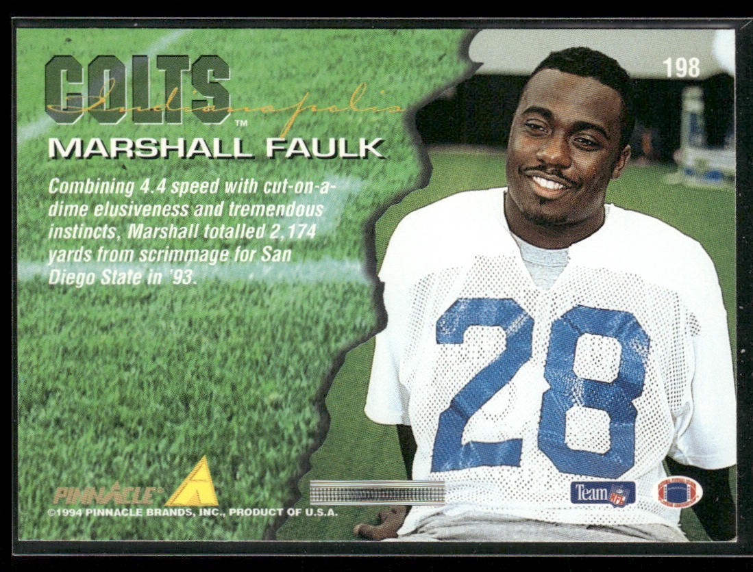 Marshall Faulk Player Lot Bundle 10 Different Football Cards MF003 3 RC back