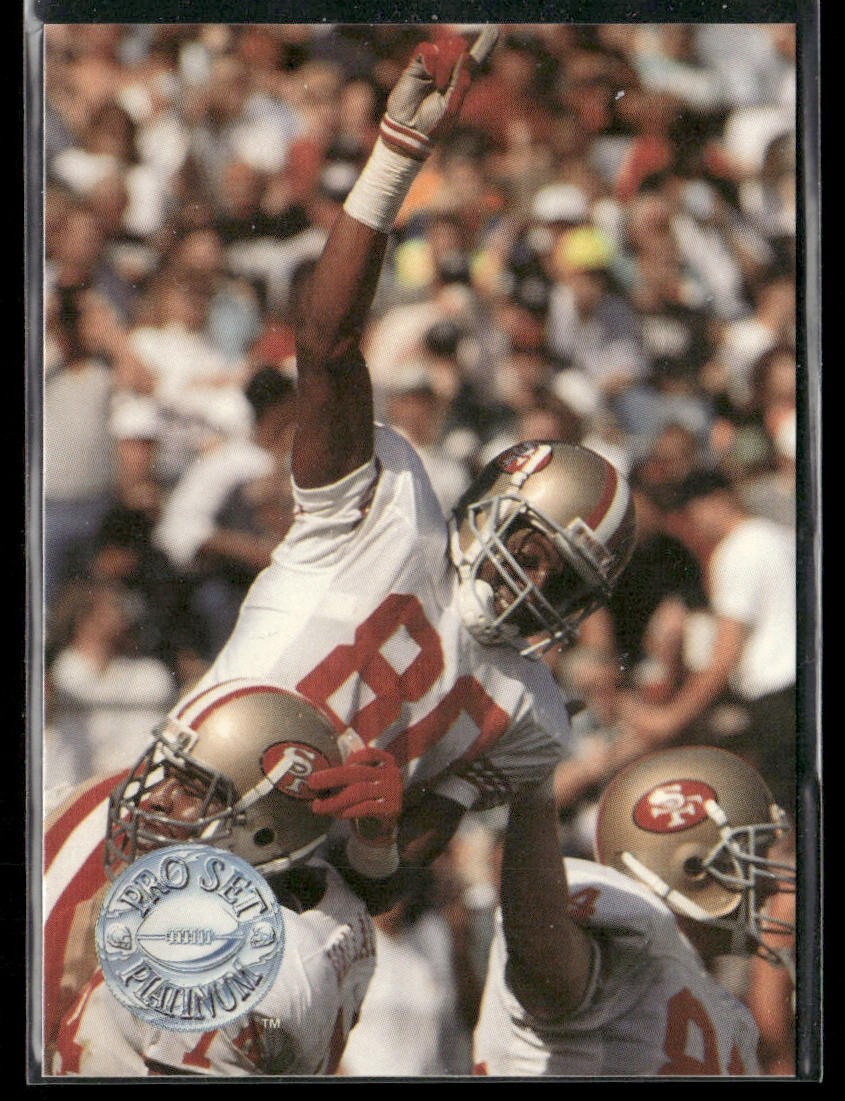Jerry Rice Player Lot Bundle 10 Different Football Cards JR003 49ers back