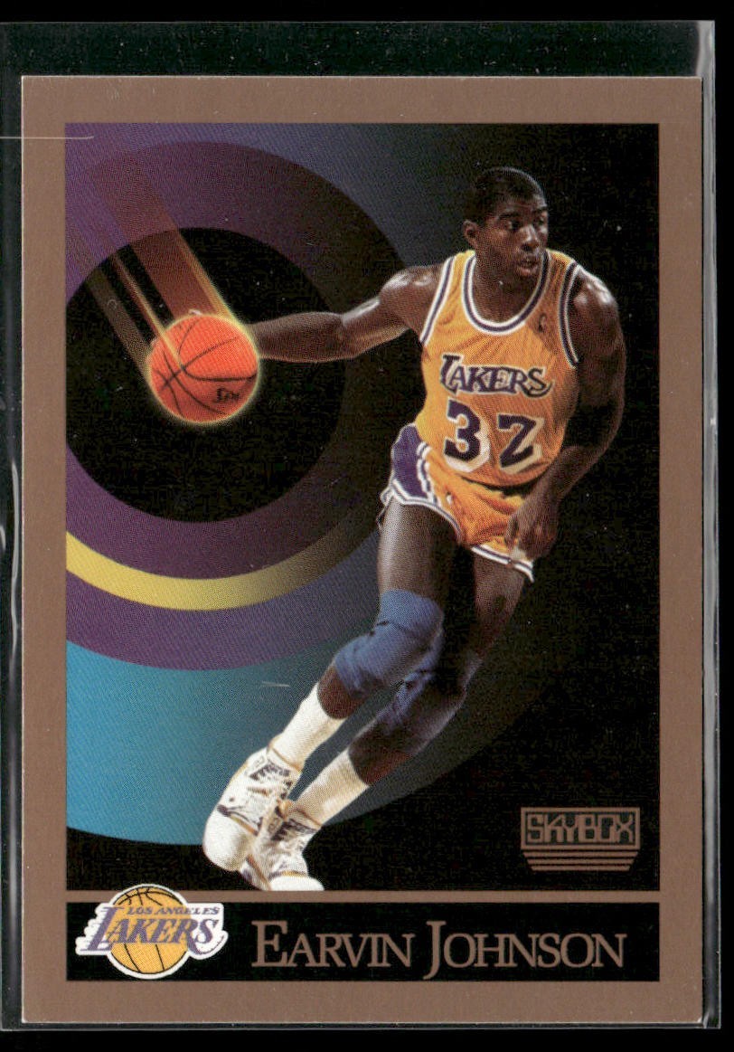 Magic Johnson Player Lot Bundle 10 Basketball Cards MJ001 Lakers back