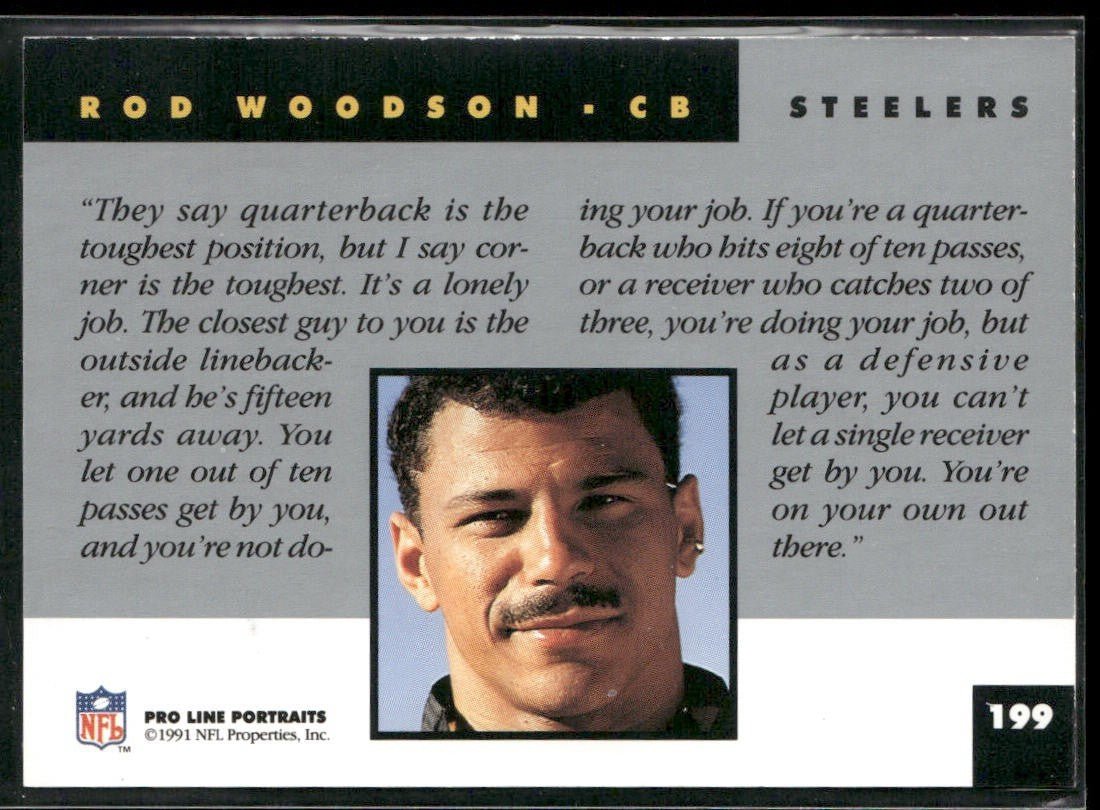 Rod Woodson Player Lot Bundle 10 Different Football Cards RW008 Steelers back
