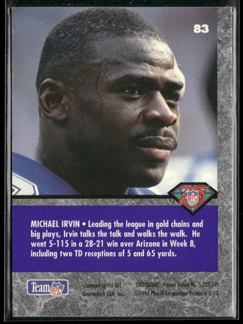 Michael Irvin Player Lot Bundle 10 Different Football Cards MI008 Cowboys back