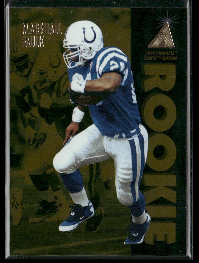 Marshall Faulk Player Lot Bundle 10 Different Football Cards MF003 3 RC back