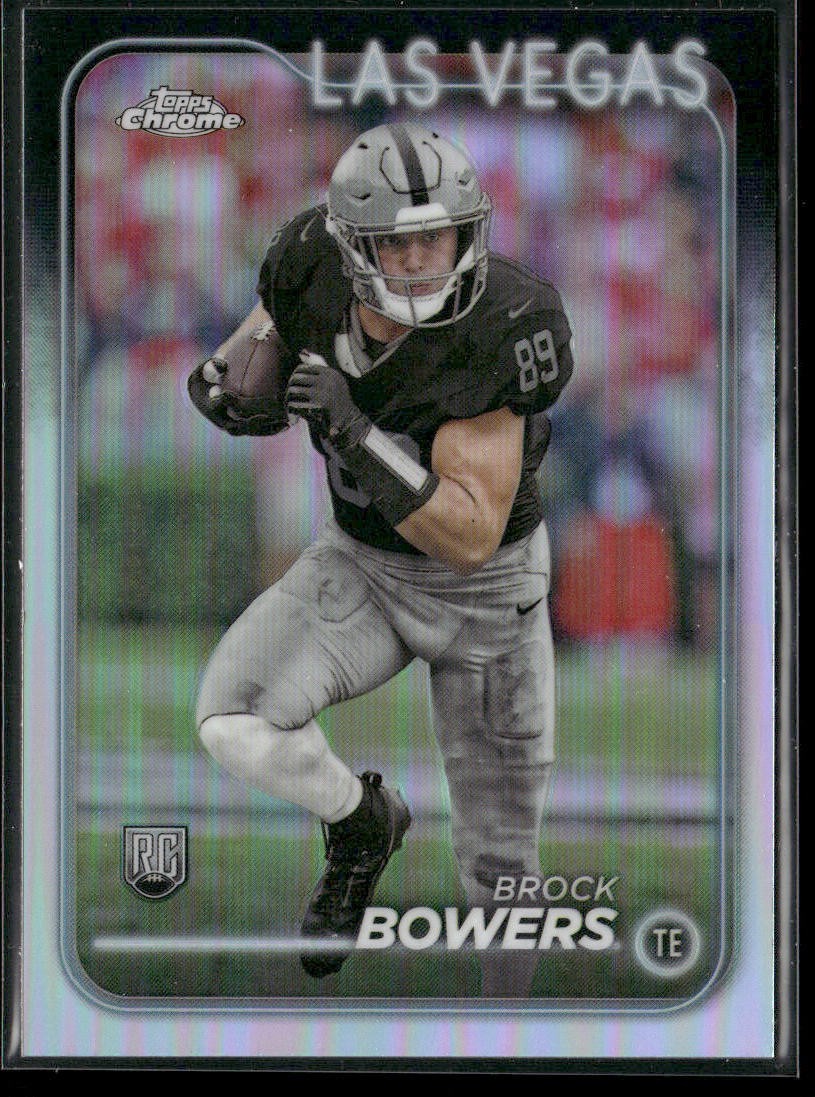 Brock Bowers Player Lot Bundle 8 Different ROOKIE Football Cards BB001 Raiders back