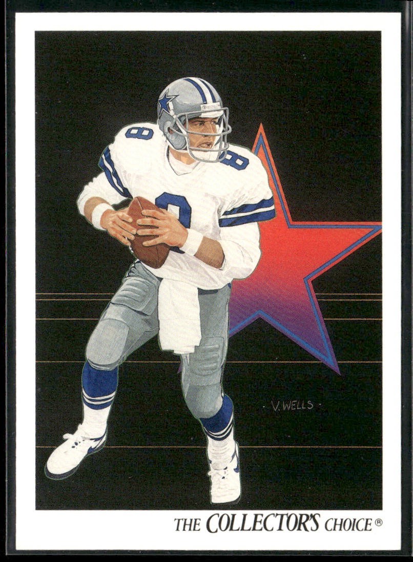 Troy Aikman Player Lot Bundle 10 Different Football Cards TA009 Cowboys back