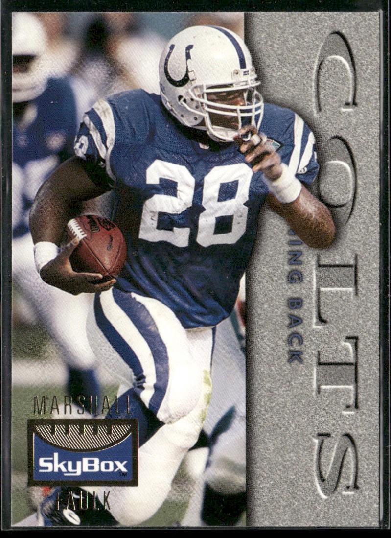 Marshall Faulk Player Lot Bundle 10 Different Football Cards MF002 2 RC back